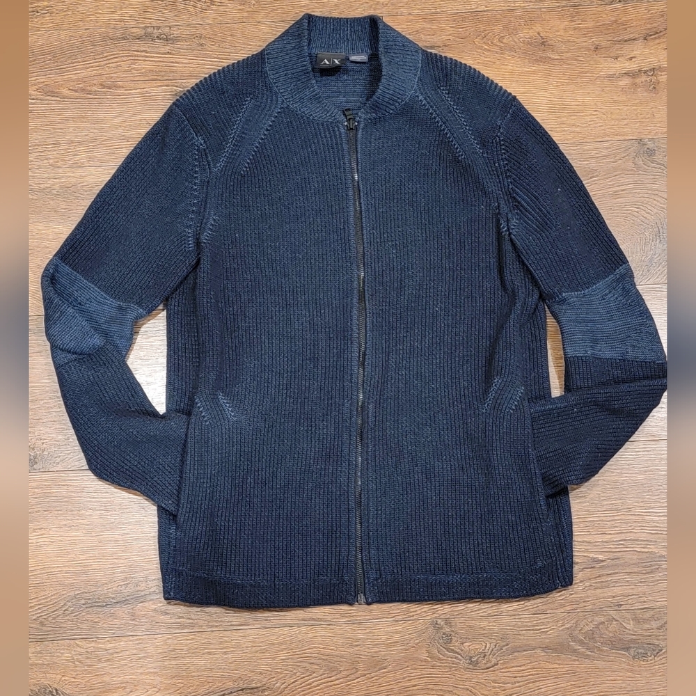 Armani Exchange Full-Length Zip Sweater, Sz L